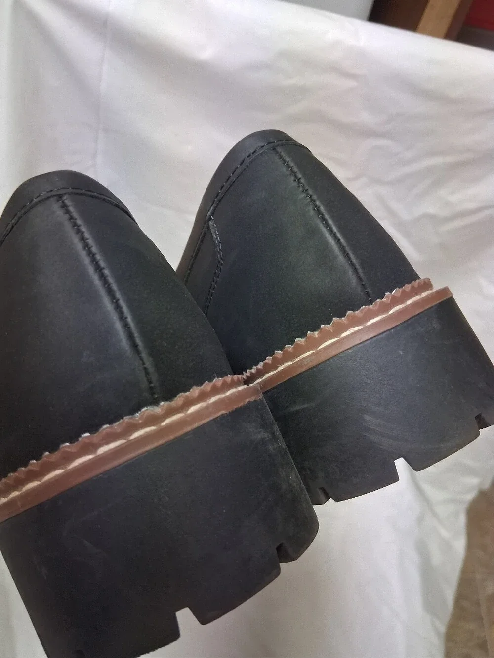 Maurices Women's Black Penny Loafers with Lug Sole Size 9 Preowned